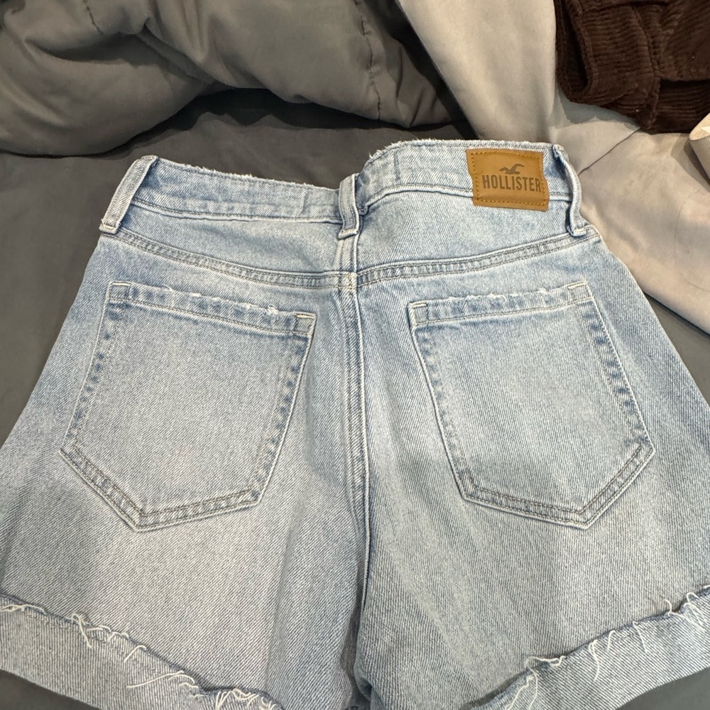Hollister Women's Faded Blue Jean Shorts